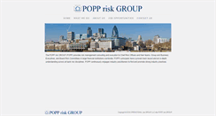 Desktop Screenshot of poppriskgroup.com